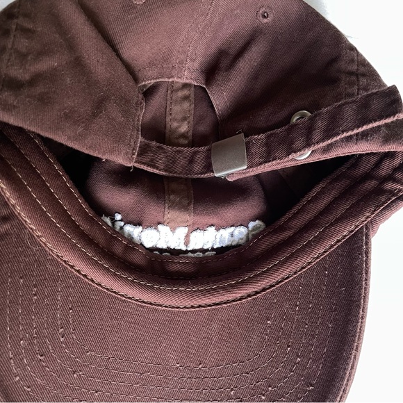 Dark Brown cap with lettering on front - Picture 3 of 5